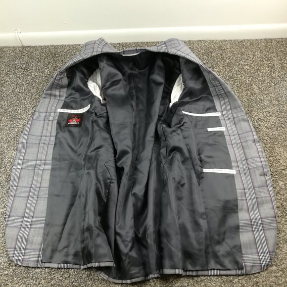 NWT Oxxford Clothes Sport Coat Super 110s Wool Glen Plaid Blue Pink 40R - Picture 5 of 15